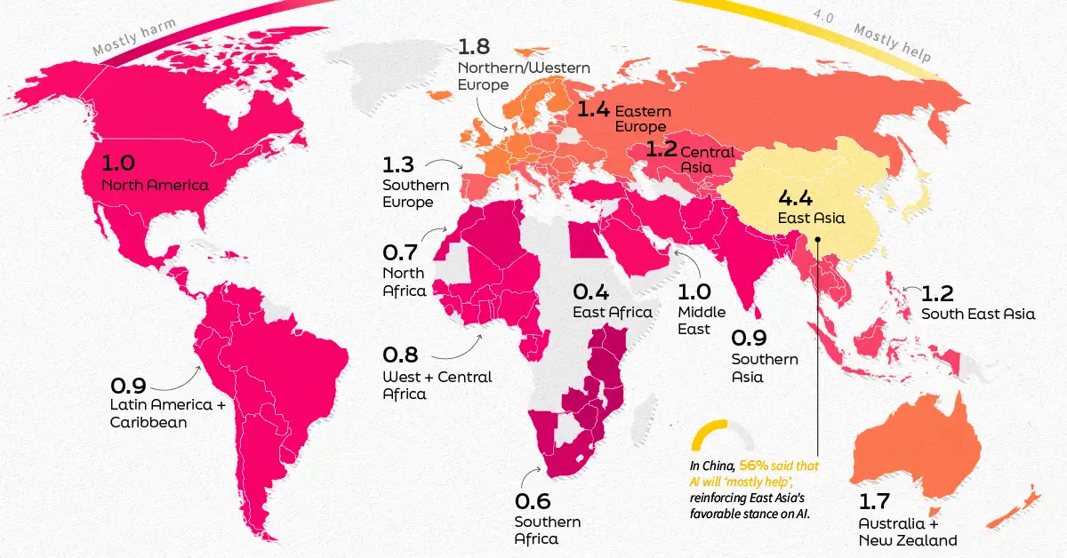 Demographic and Regional Variations in AI Sentiment